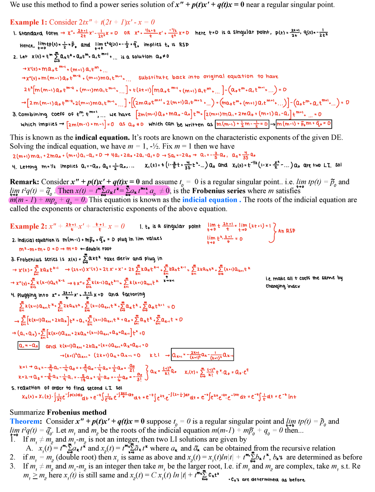 Chapter 10 Frobenius Method - We Use This Method To Find A Power Series ...