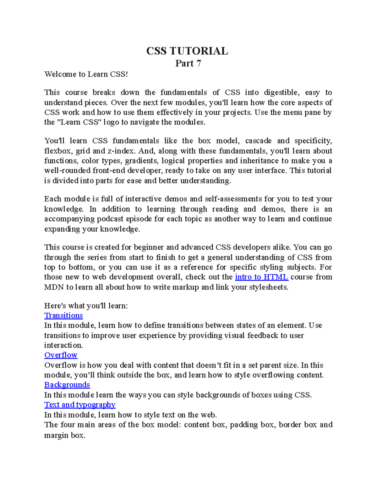 CSS Tutorial PART 7 - It's a course that prepares computer engineers to ...
