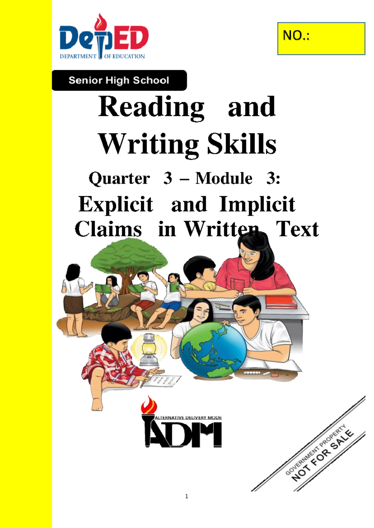 Module 3 - Reading and Writing Skills Quarter 3 – Module 3: Explicit ...