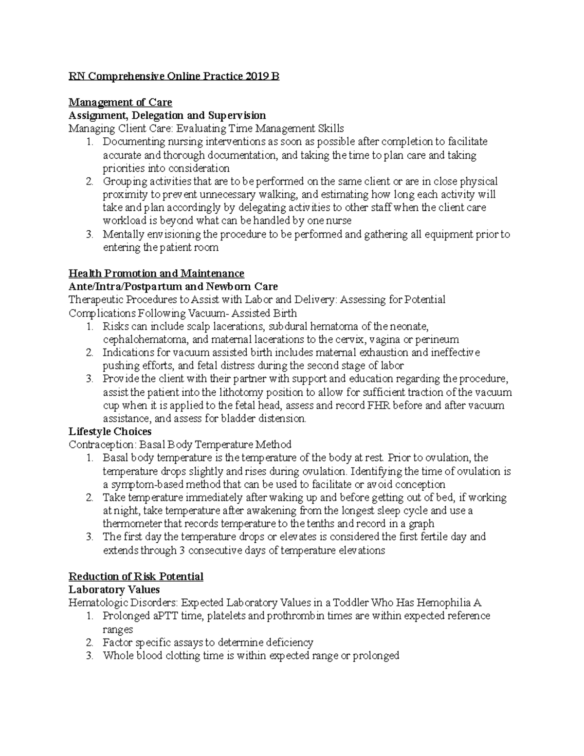 Online Practice 2019 Remediation RN Comprehensive Online Practice