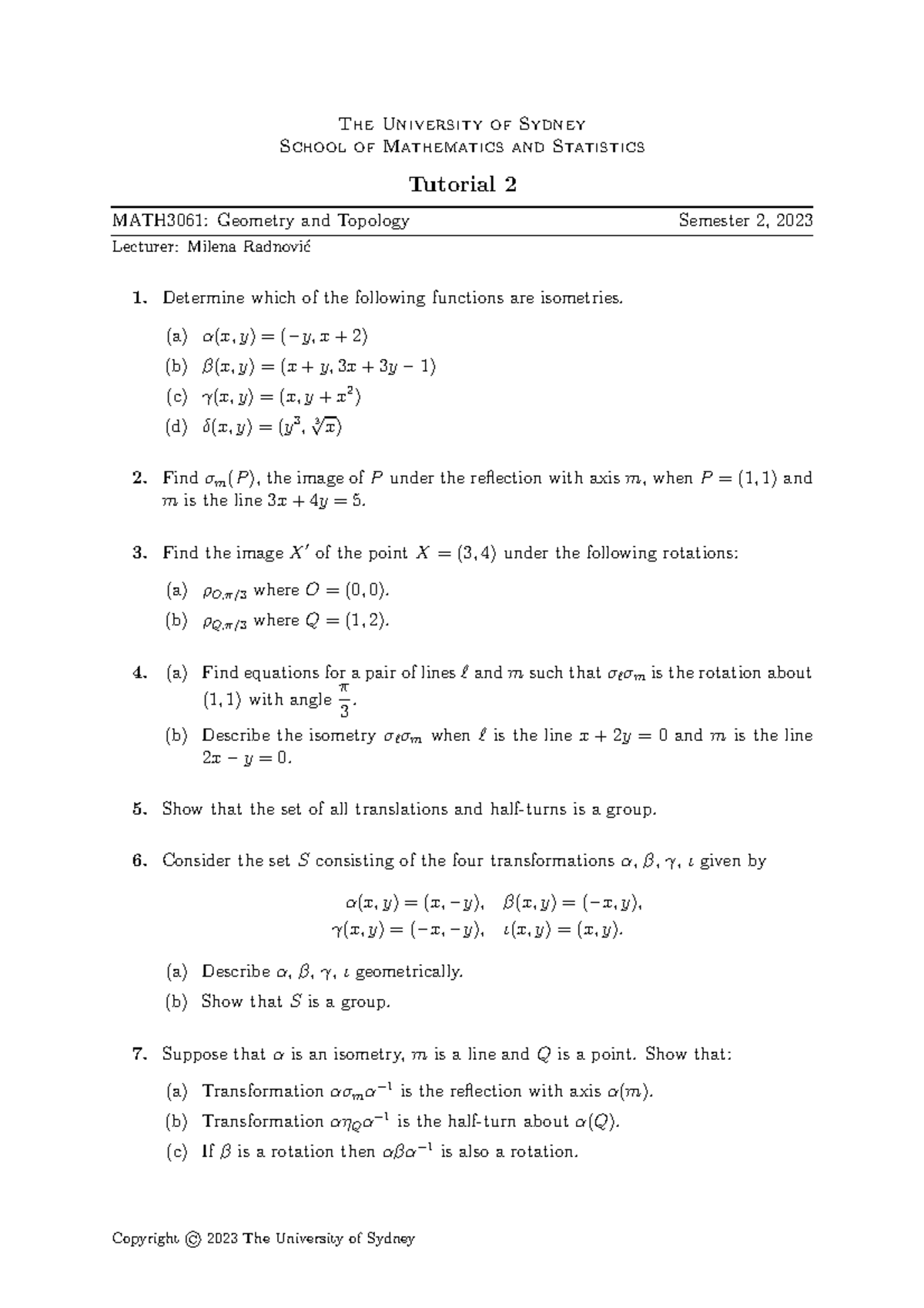 Tutorial 02 - work - MATH1005 - USyd - Studocu