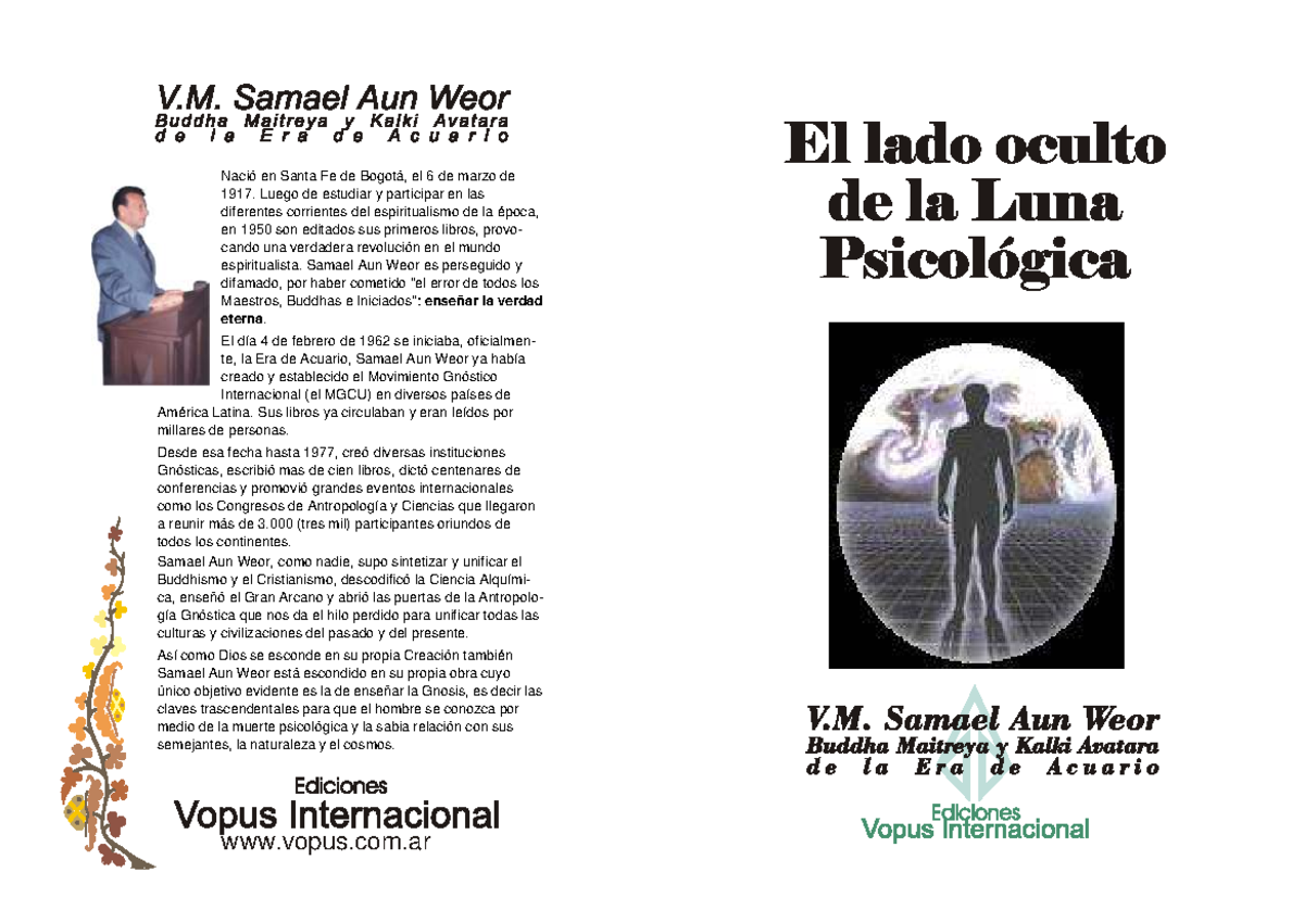 Samael Aun Weor - El lado oculto de la luna psicológica - tapa - Nació ...