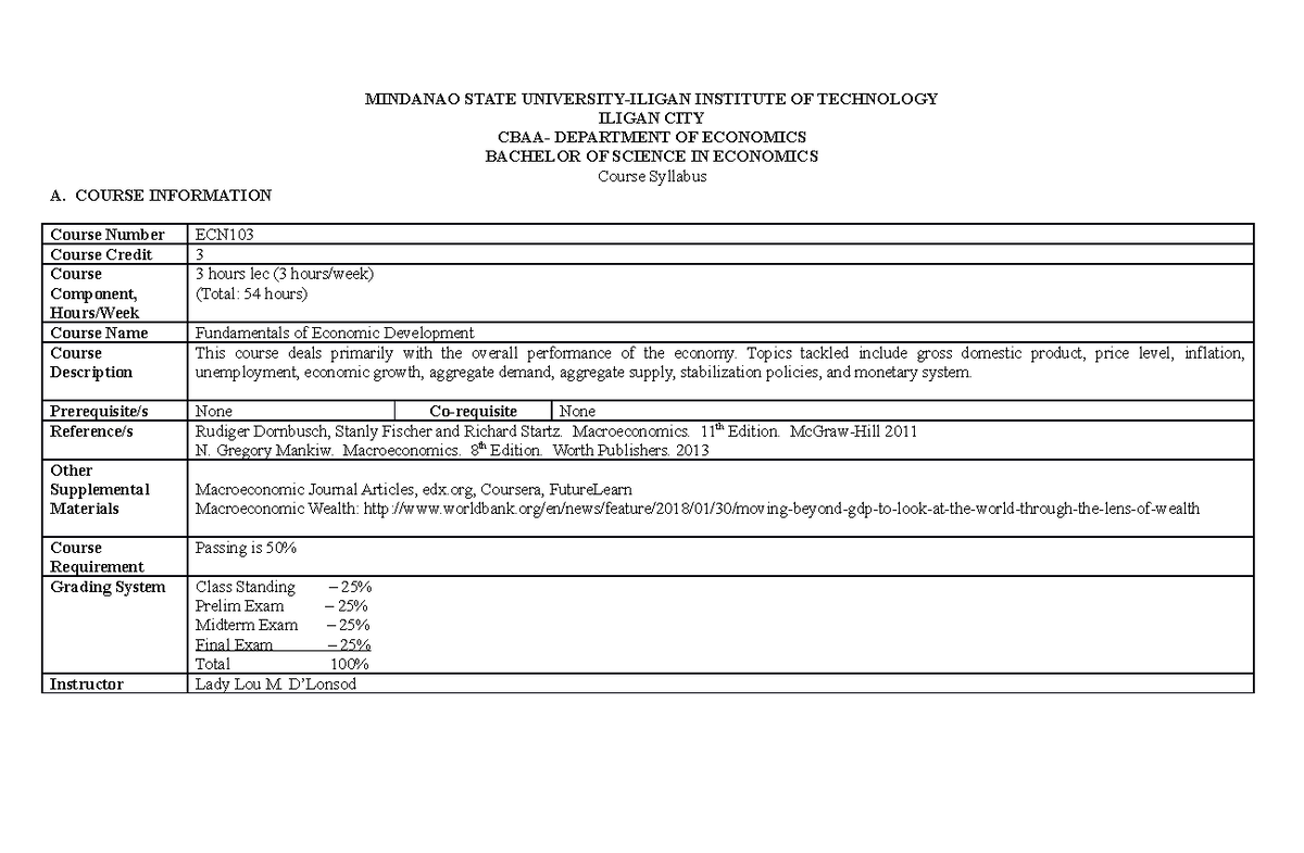 Cost Accounting Syllabus Philippines