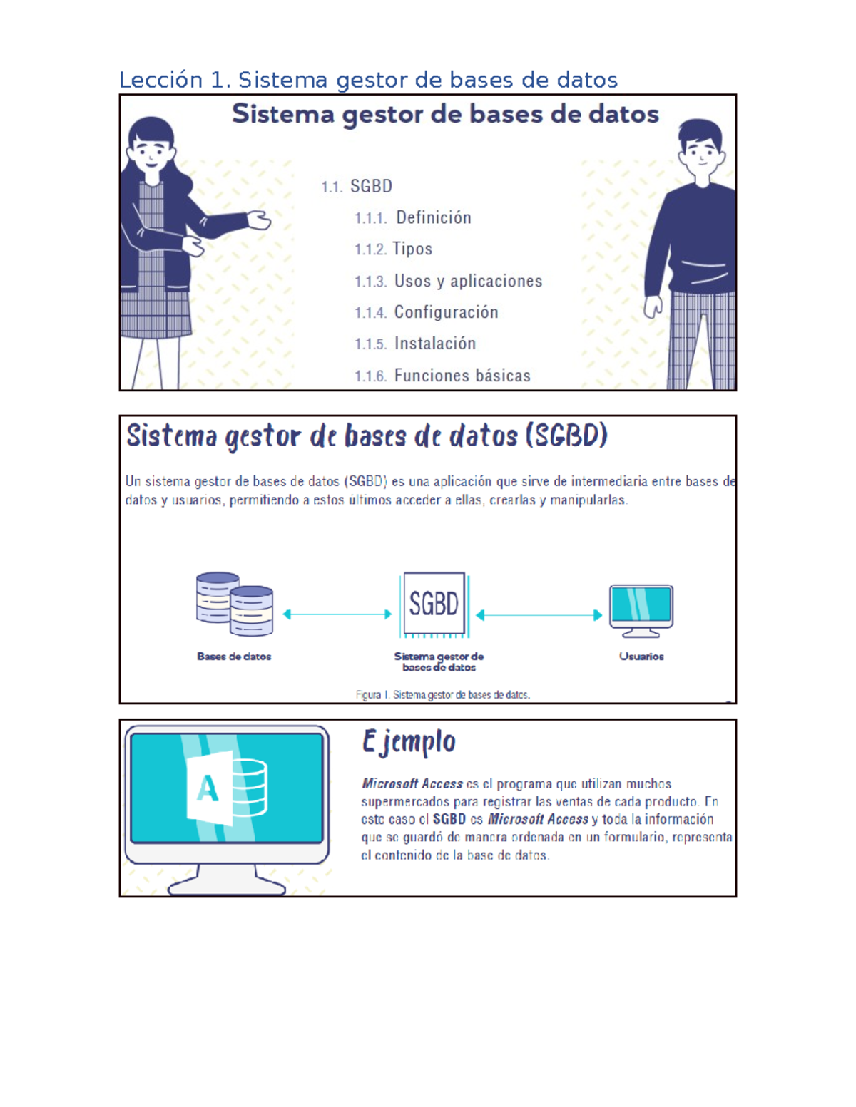 Lección 1. Sistema gestor de bases de datos - Lección 1. Sistema gestor ...