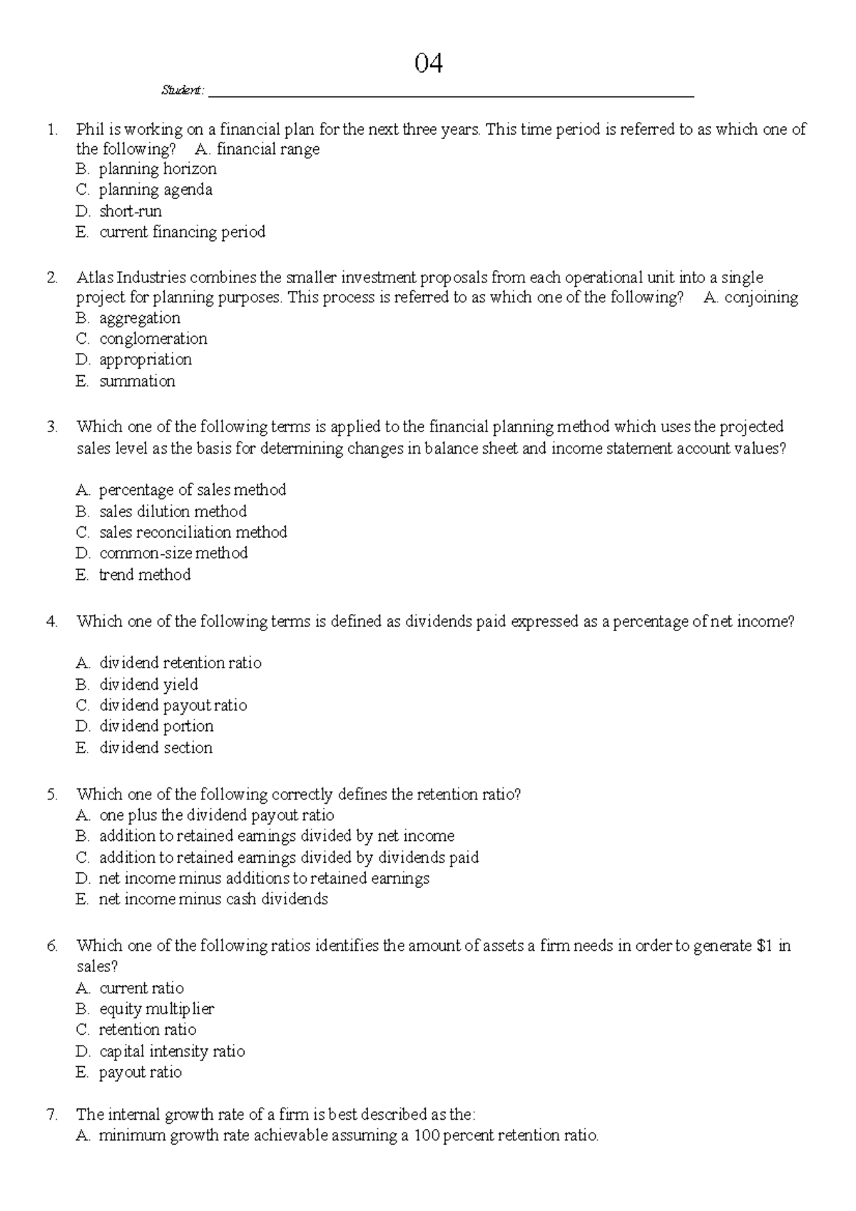 Chapter 4 testbank Corporate Finance - 04 _Student: - Studocu