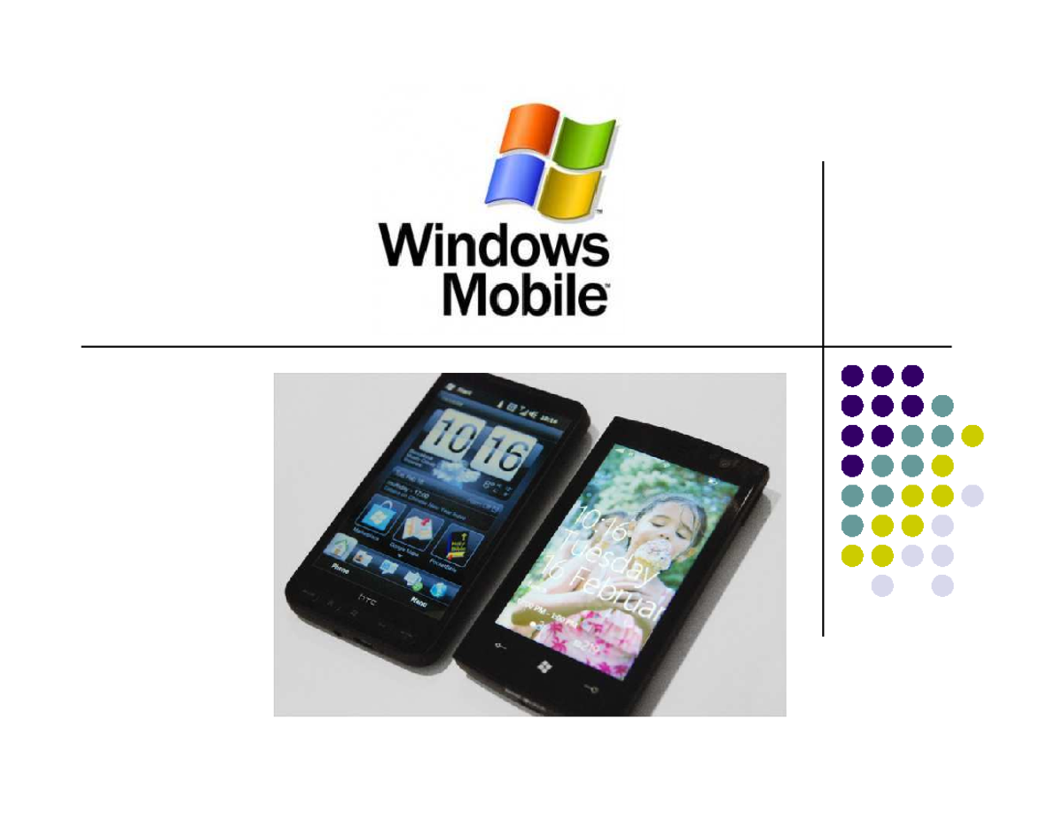 Windows Mobile OS l Studocu