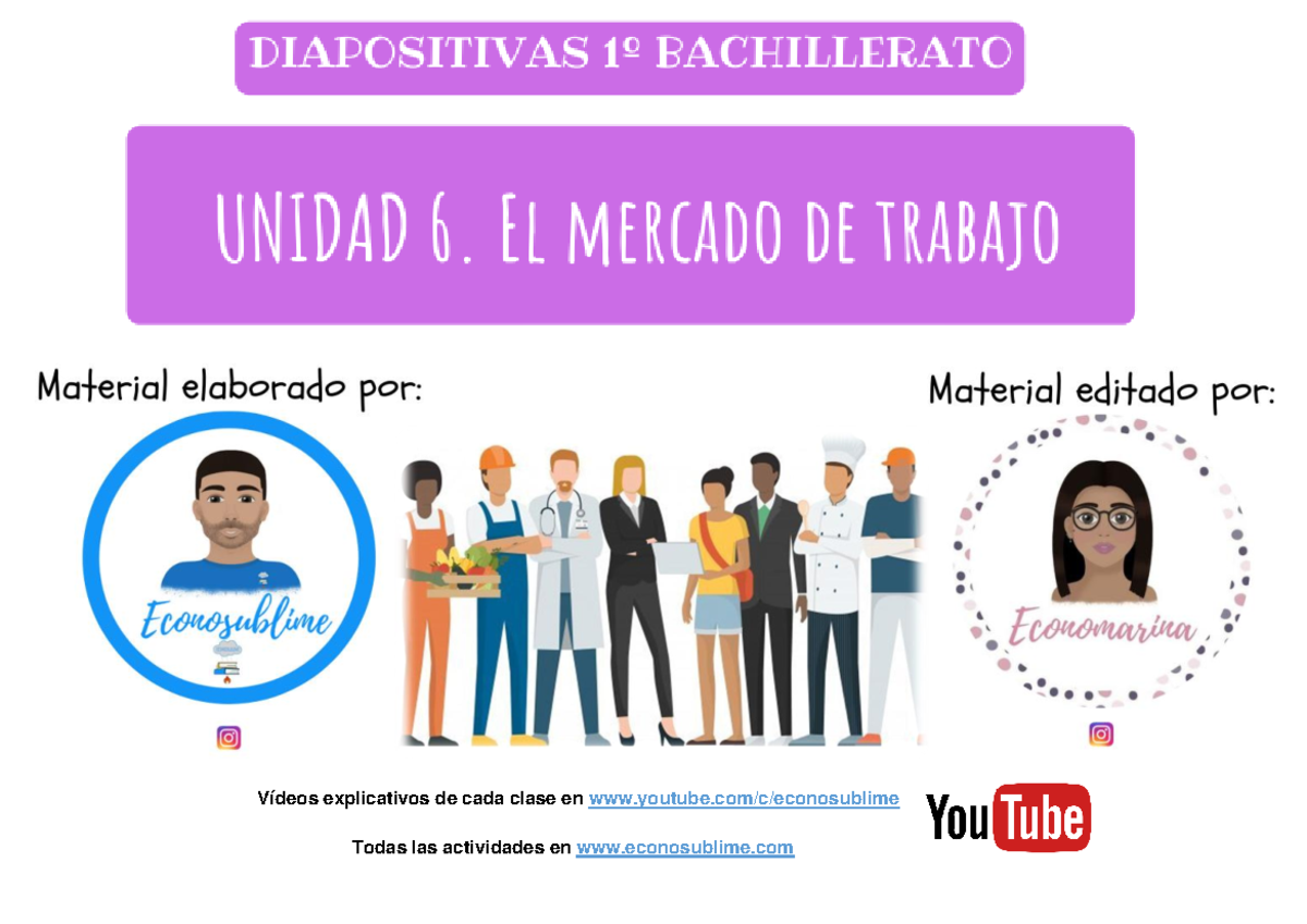 Diapositivas Tema 6, El Mercado De Trabajo- 1 Bachillerato - Vídeos ...