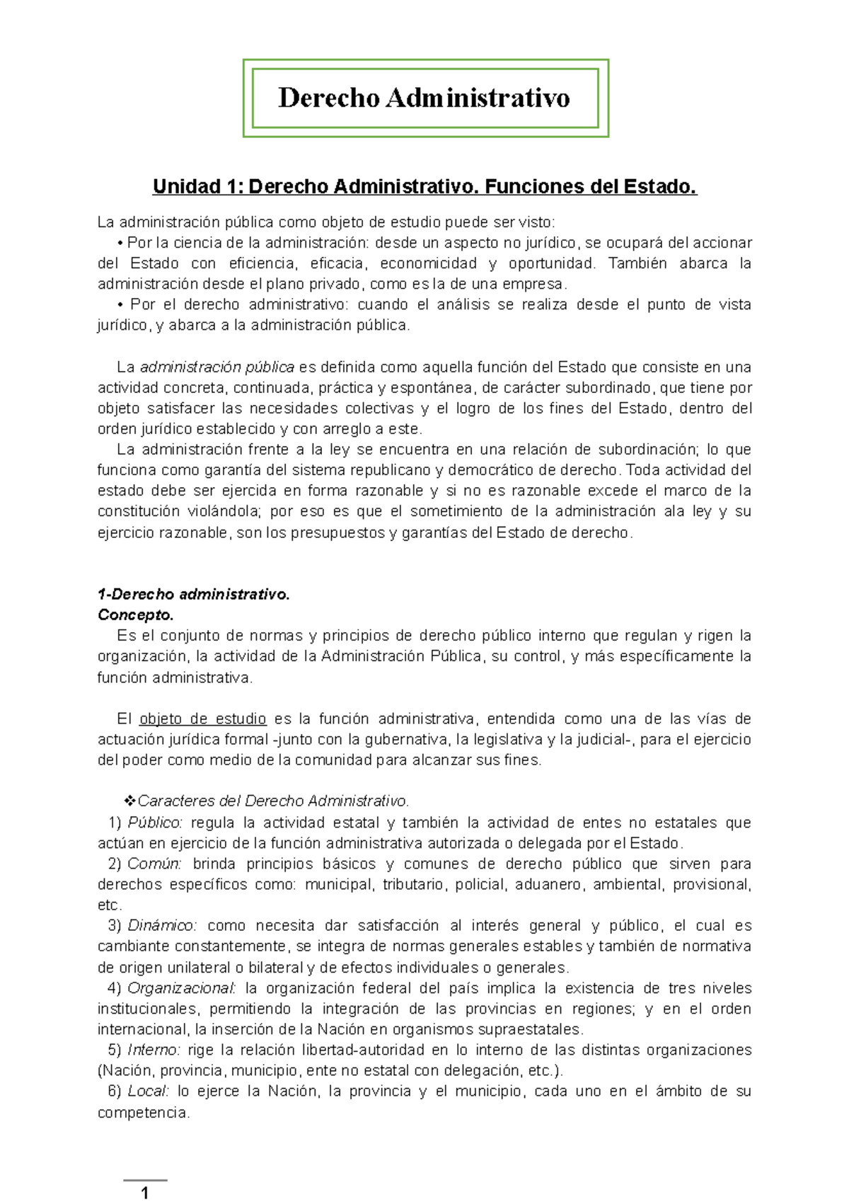 Resumen D Administrativo U1 12 Derecho Administrativo Unidad 1 Derecho Administrativo 3565