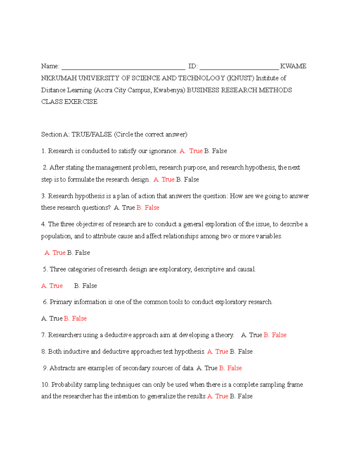 Solved Research Questions Name ____________________________________ ID