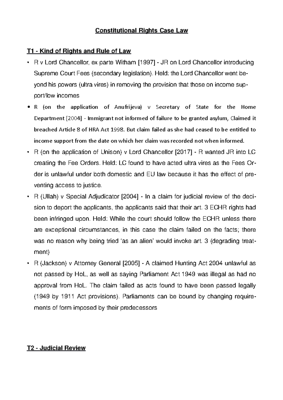 Constitutional Law Case Law Constitutional Rights Case Law T1 Kind of