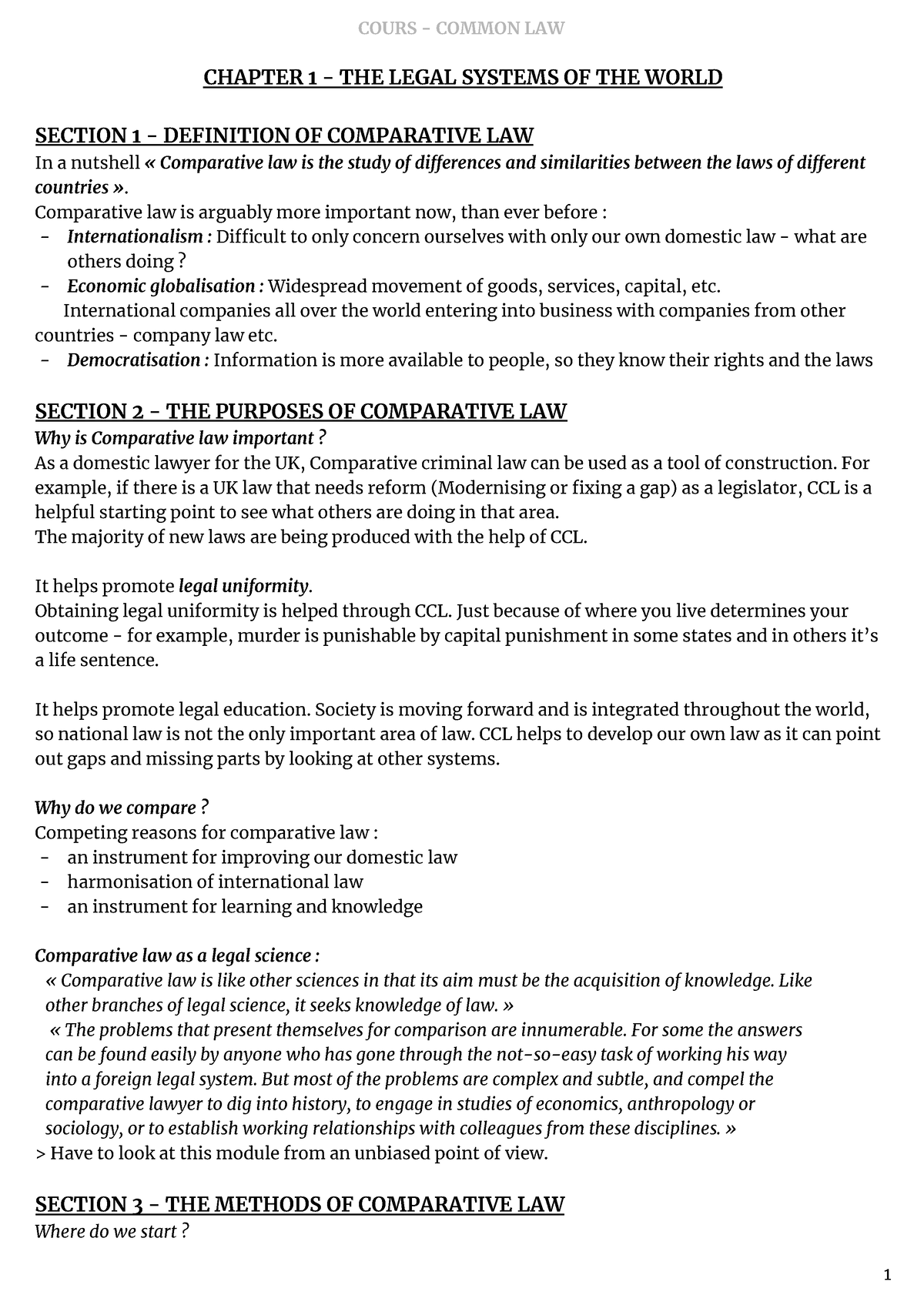 common-law-1-chapter-1-the-legal-systems-of-the-world-section-1