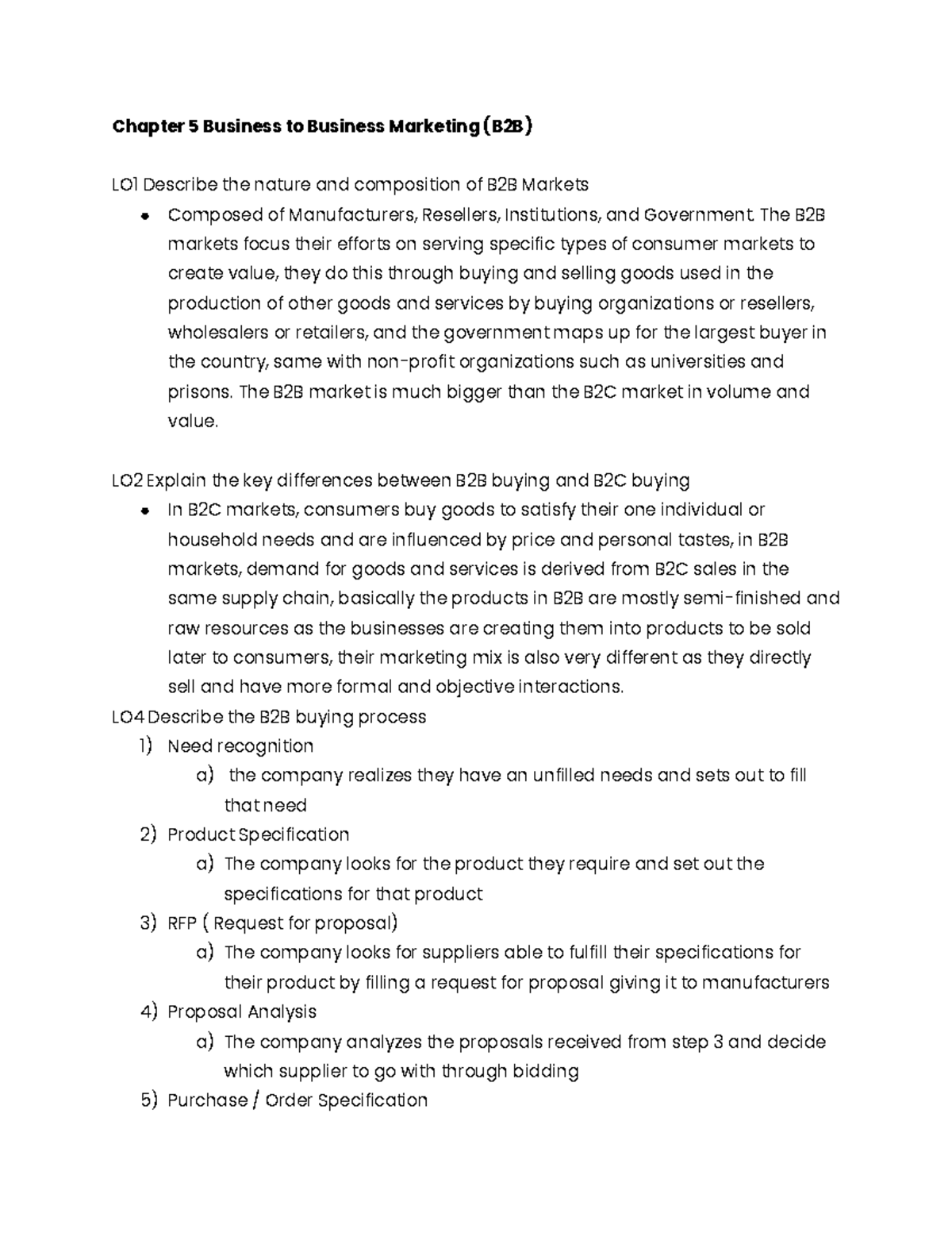 Marketing Chapter 5 Notes - Commerce1MA3 - McMaster - Studocu