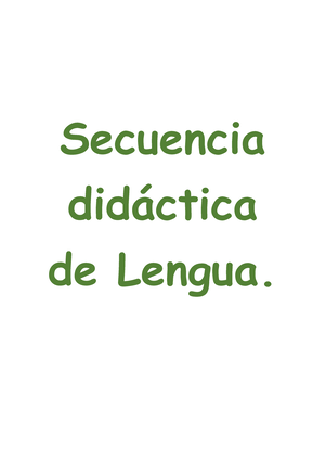 Secuencia Didáctica De Lengua Verbos - Secuencia Did·ctica De Lengua ...