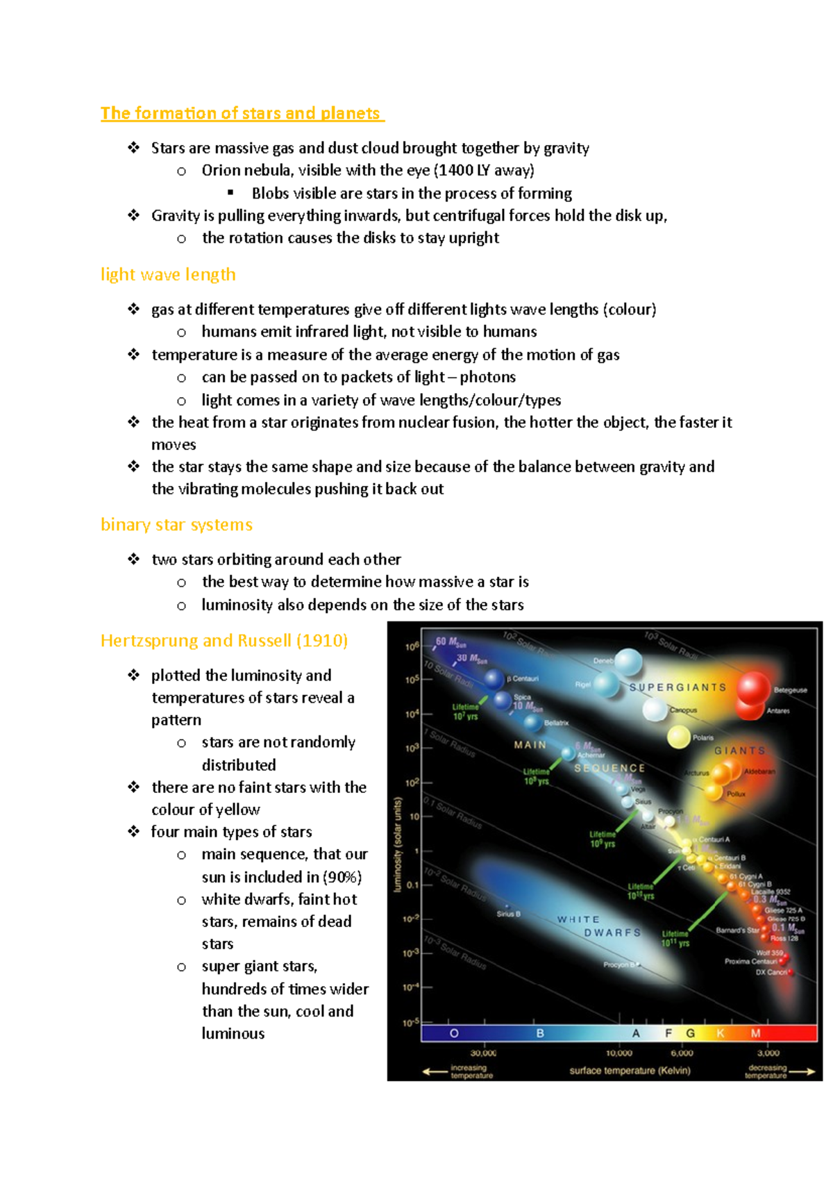 8 the formation of stars and planets - The formation of stars and ...