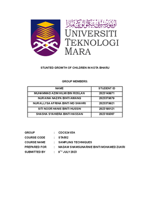 MAT523 Tutorial Chapter 5 - MAT523: TUTORIAL CHAPTER 5: LINEAR ...