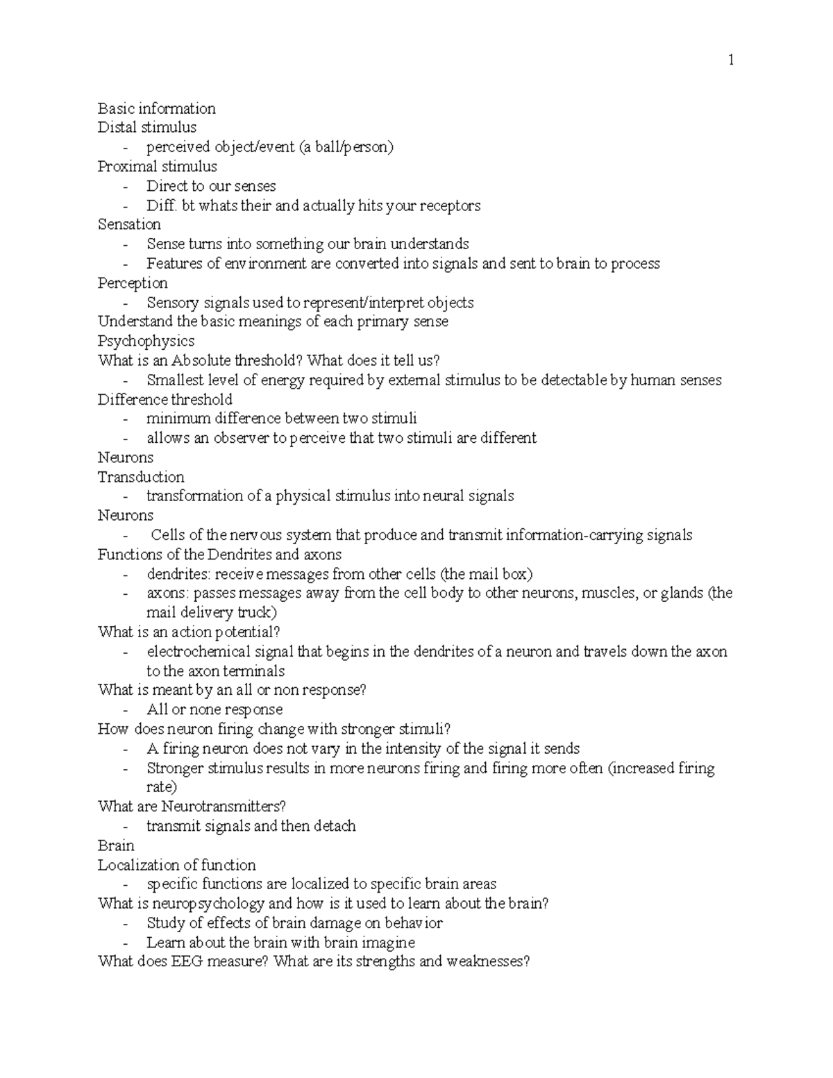 perception in psychology assignment