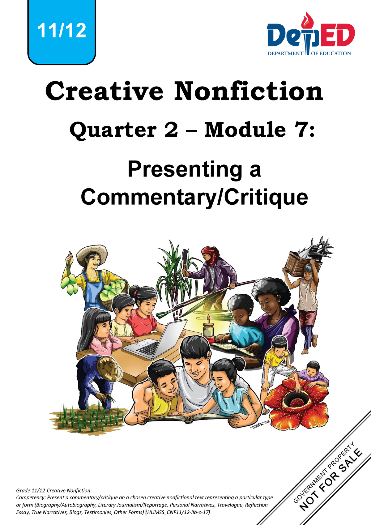 Cnf Melc7 Final Field Validated 1 1 Grade 1112 Creative Nonfiction