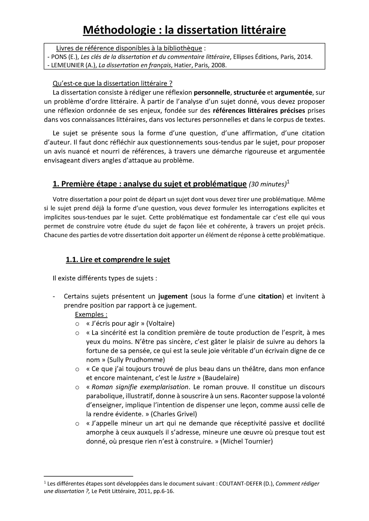 Methodologie Dissertation Histoire Du Francais Ling34 U De M Studocu