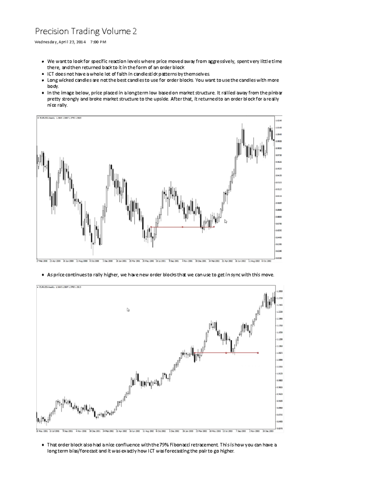 Inner Circle Trader - Precision Trading Volume 2 - We want to look for ...