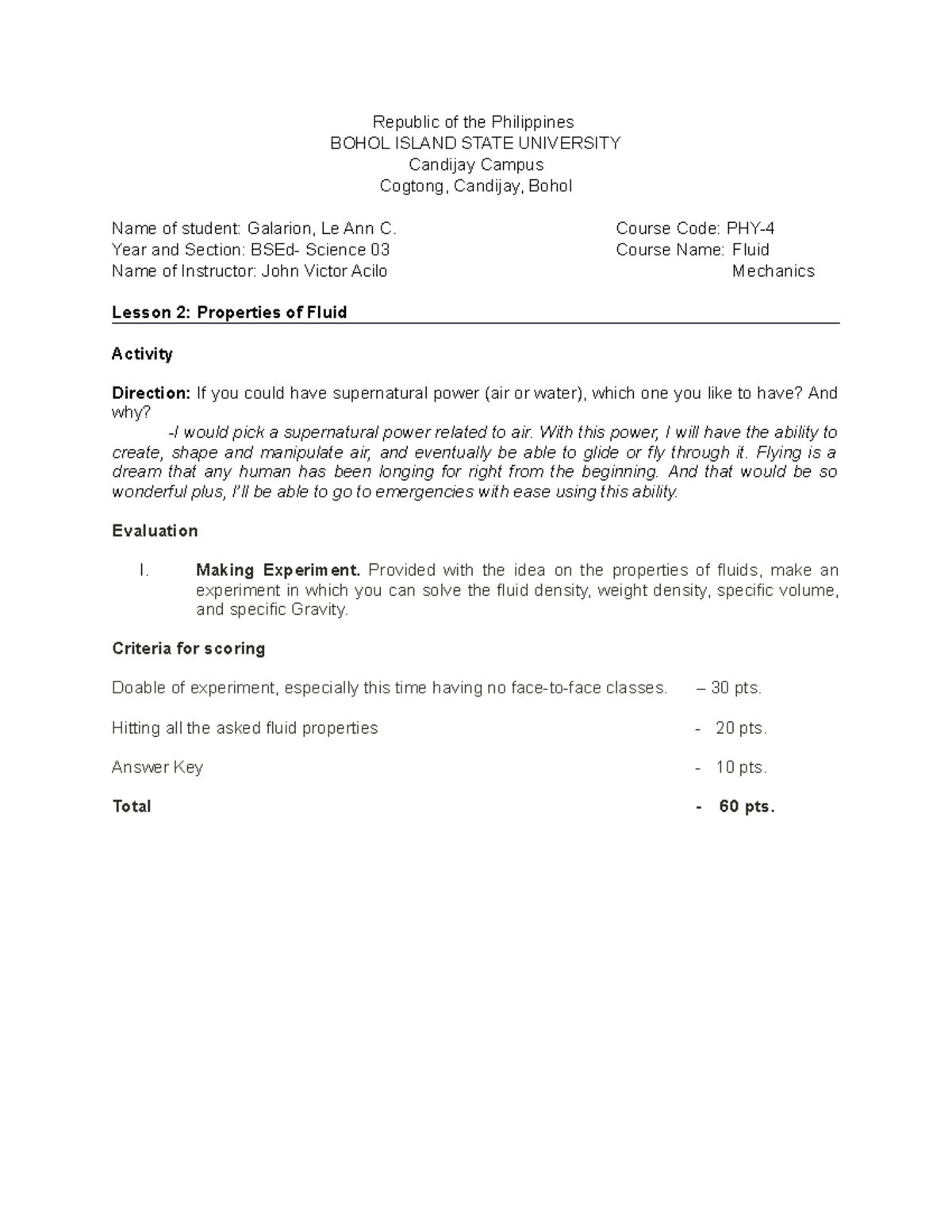 M1L2 [TO Transfer] module 1 lesson 2 of fluid mechanics Republic of