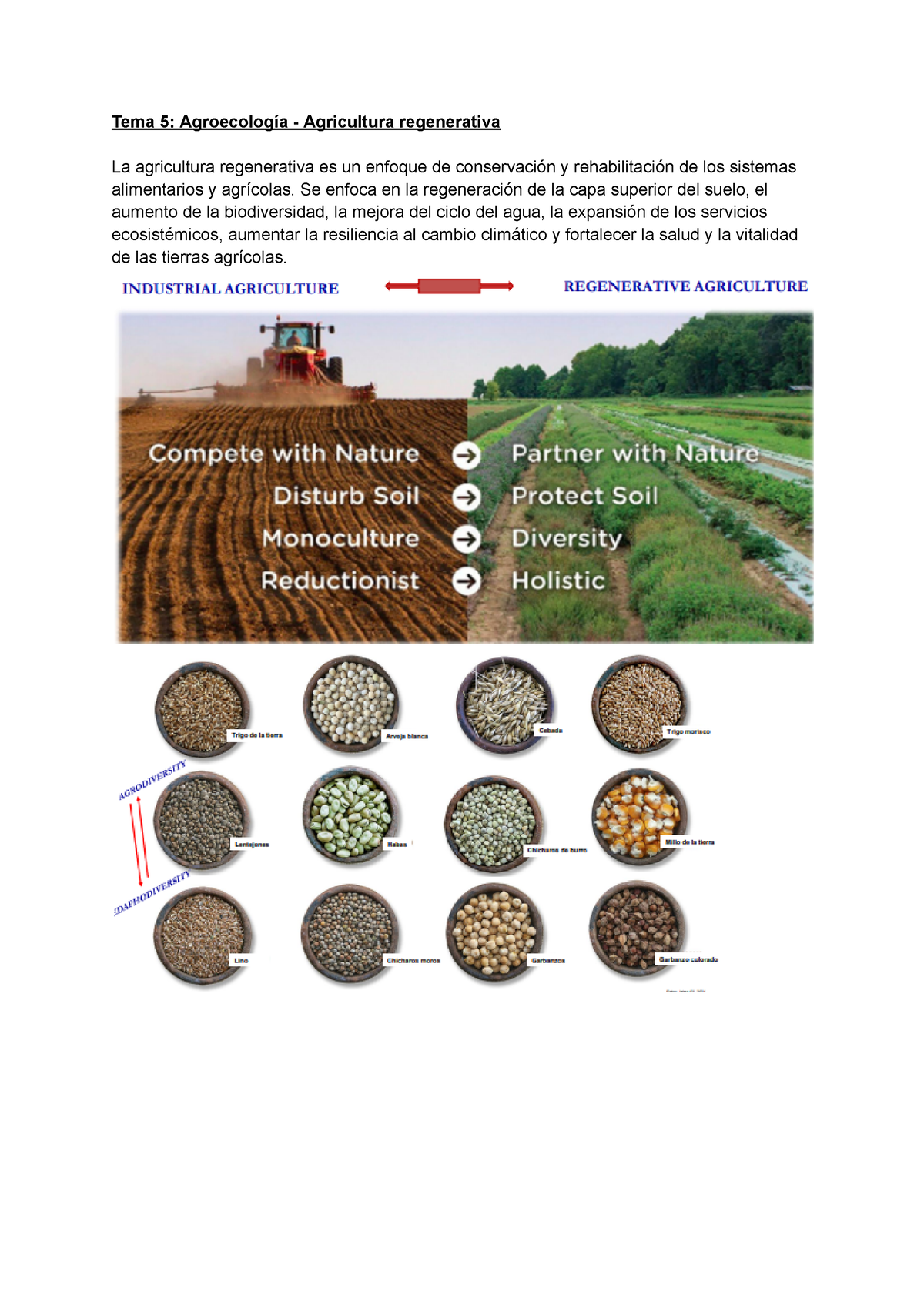 Tema 5 Agroecología - Agricultura Regenerativa - Edafología - ULL - Studocu