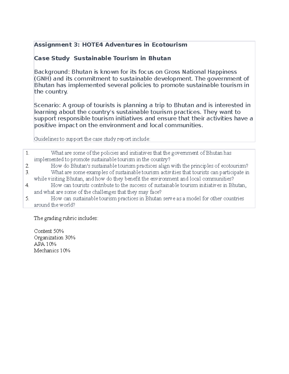 Case%2BStudy%2B%2BSustainable%2BTourism%2Bin%2BBhutan+%281%29 ...