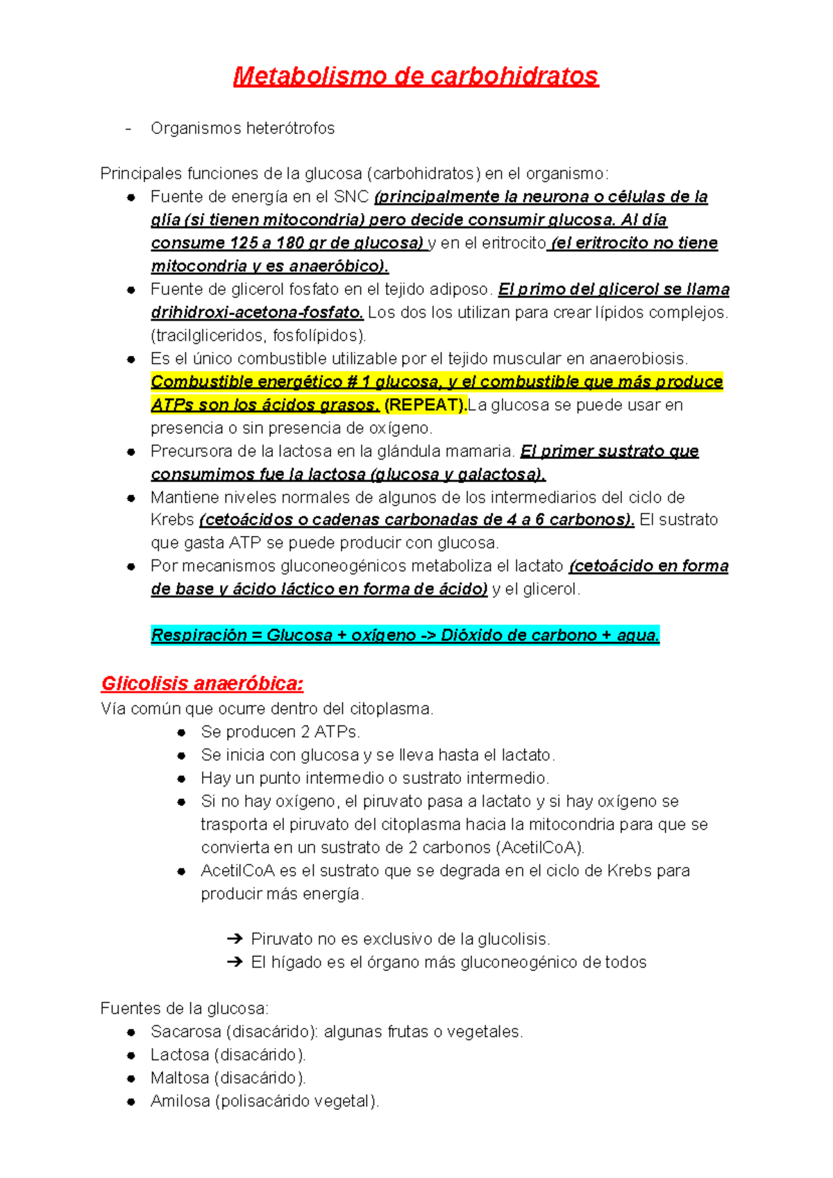 Metabolismo DE Carbohidratos - Metabolismo de carbohidratos Organismos ...