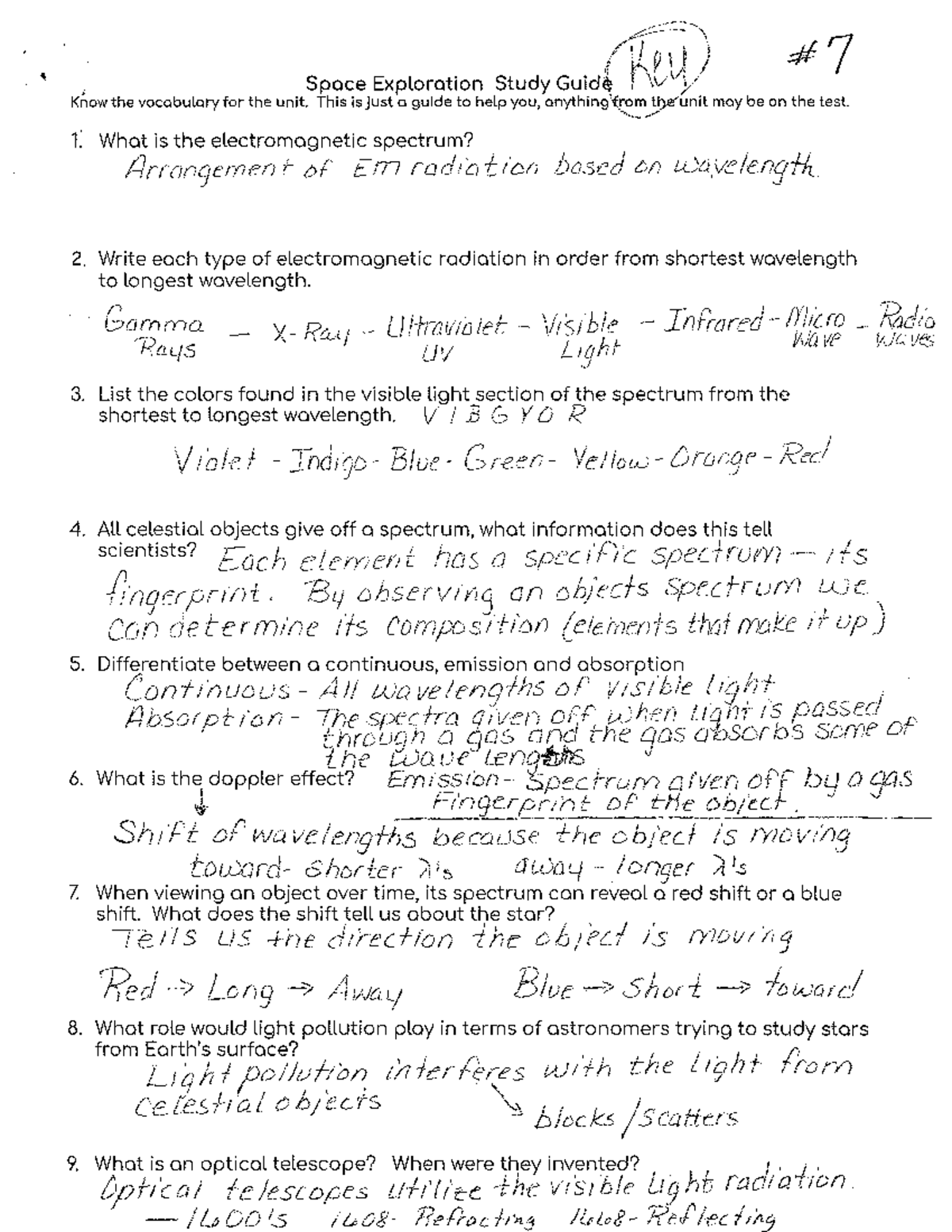 KEY Space Exploration Studyguide - Studocu