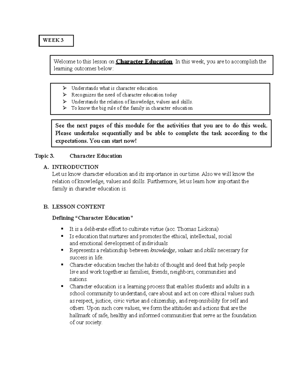 Local media 23224631740435571 - WEEK 3 Topic 3. Character Education A ...