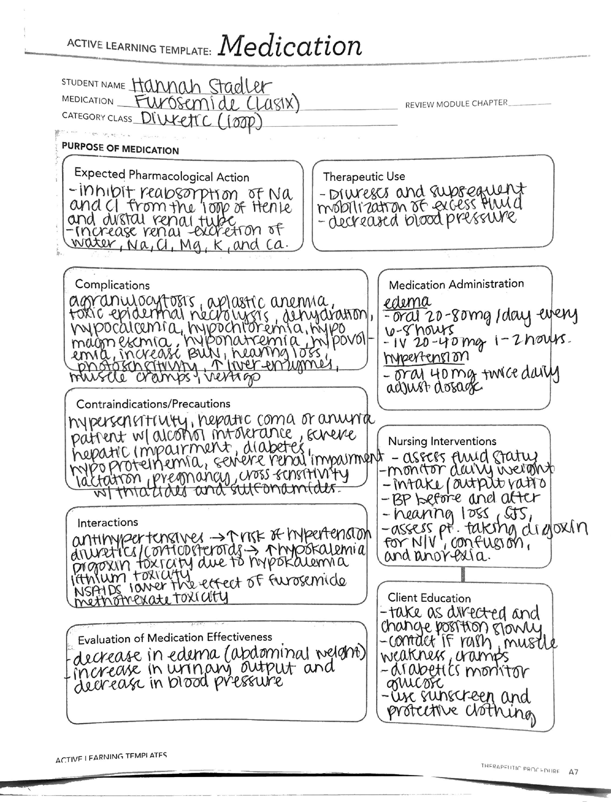 Clinical Active Learning Template - Nurs1921 - Studocu