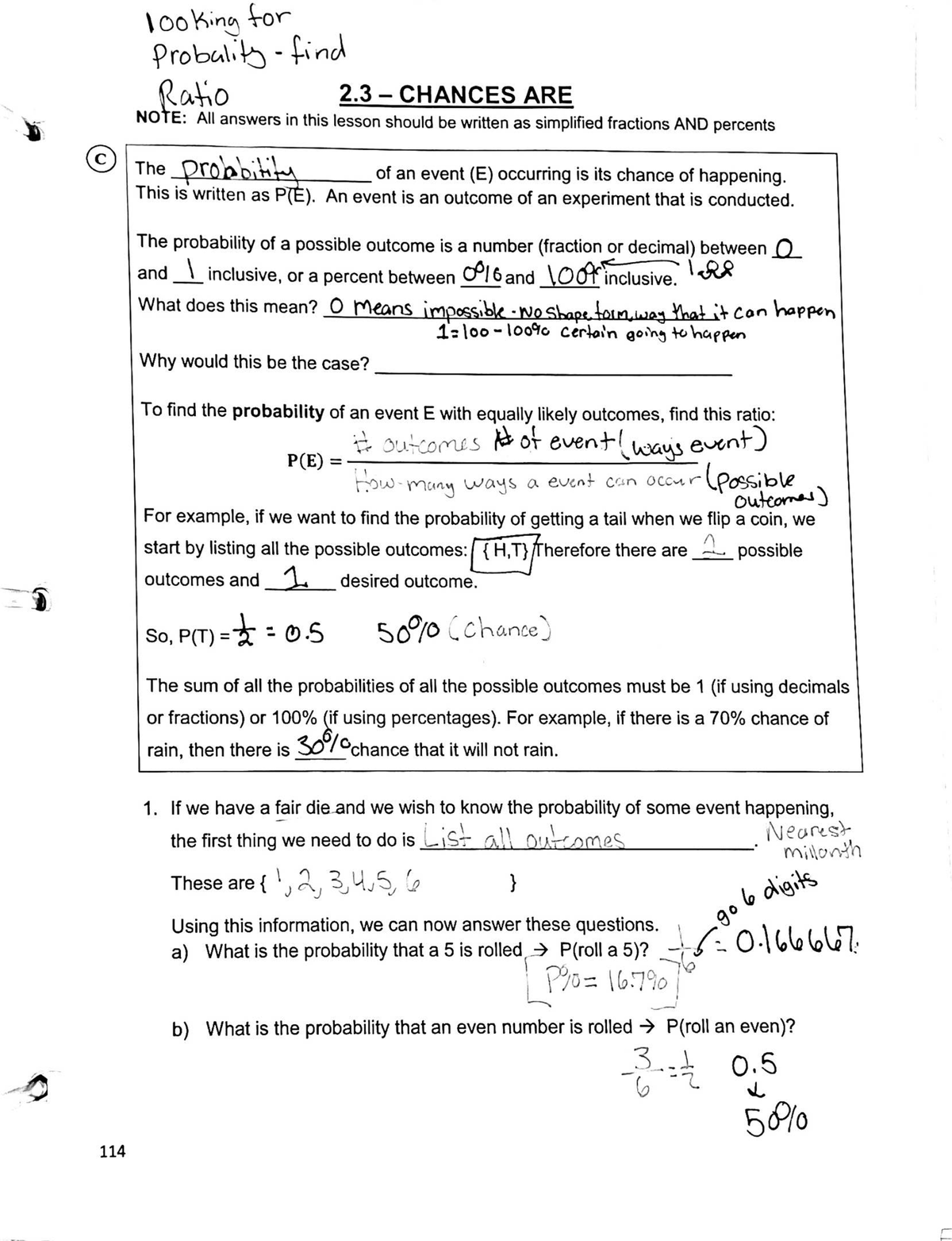 Math 2.1 chances are - MATH 1030 - Studocu