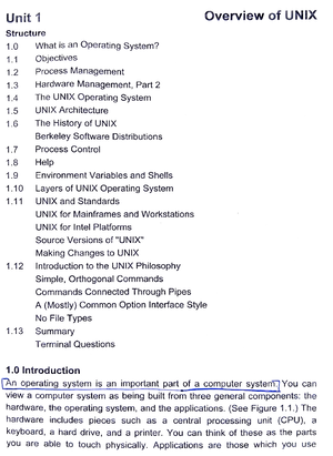 Unix Operating System - Shell Programming - Studocu