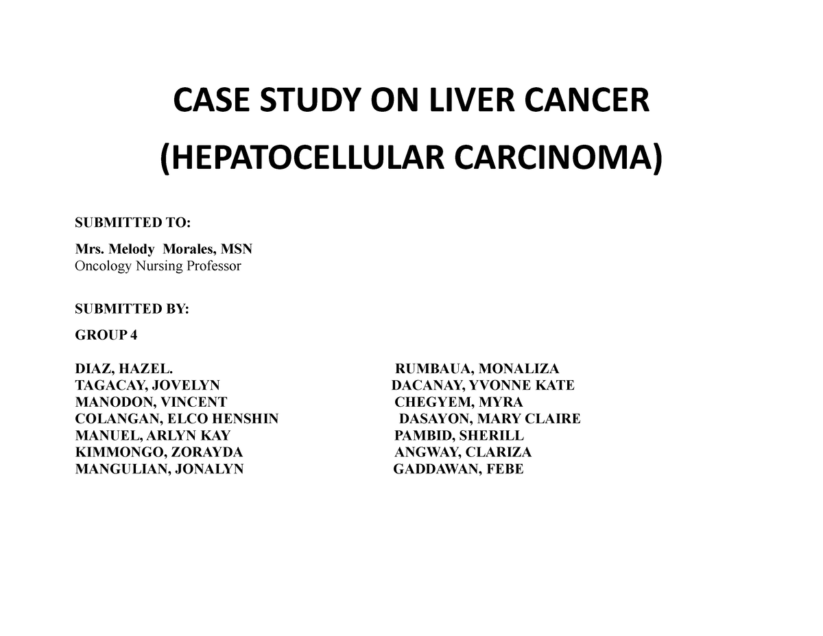 liver cancer thesis