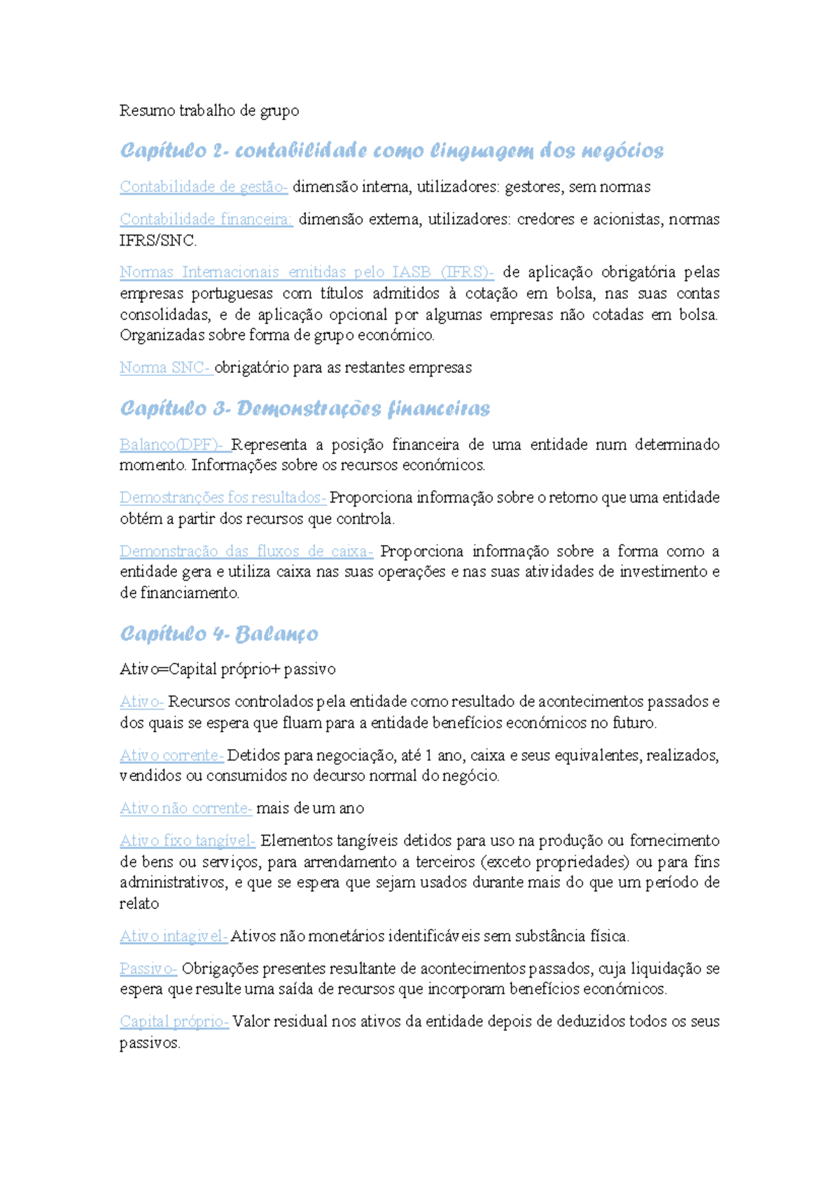 Resumo trabalho de grupo- ate capitulo 5 PDF - Resumo trabalho de grupo ...