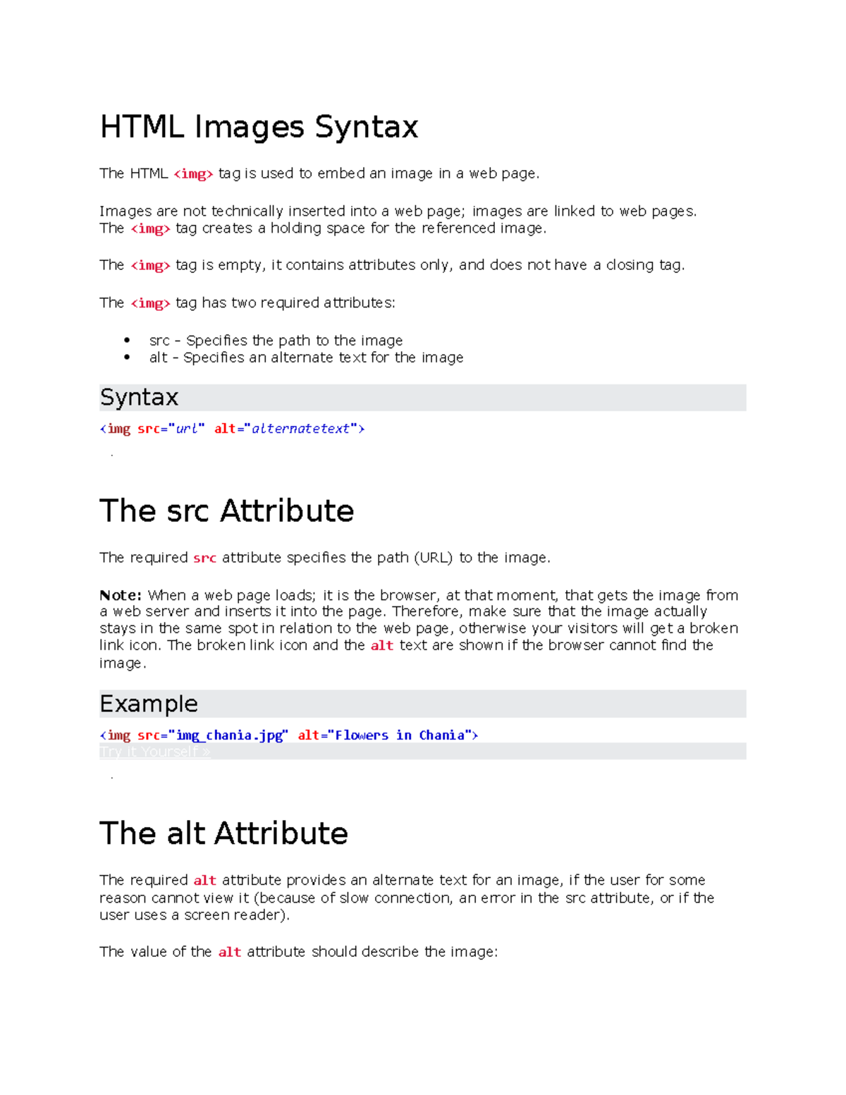 HTML Images Syntax - I have prepared the material - HTML Images Syntax ...