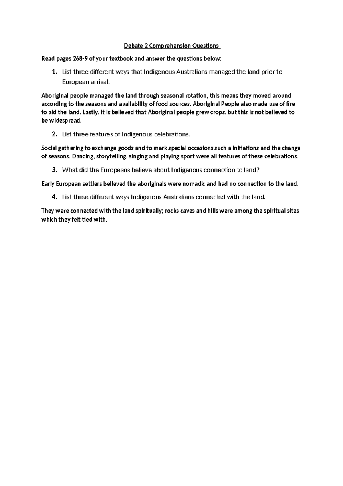 Debate 2 Comprehension Questions-1 - Debate 2 Comprehension Questions ...