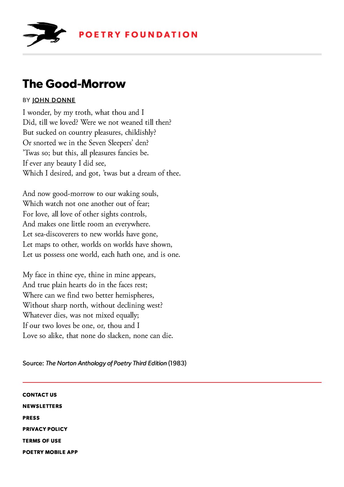 the-good-morrow-by-john-donne-poetry-foundation-the-good-morrow-by