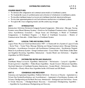 Unit 5 1 topic - Distributed computing (CS3551) - Cloud Services and ...