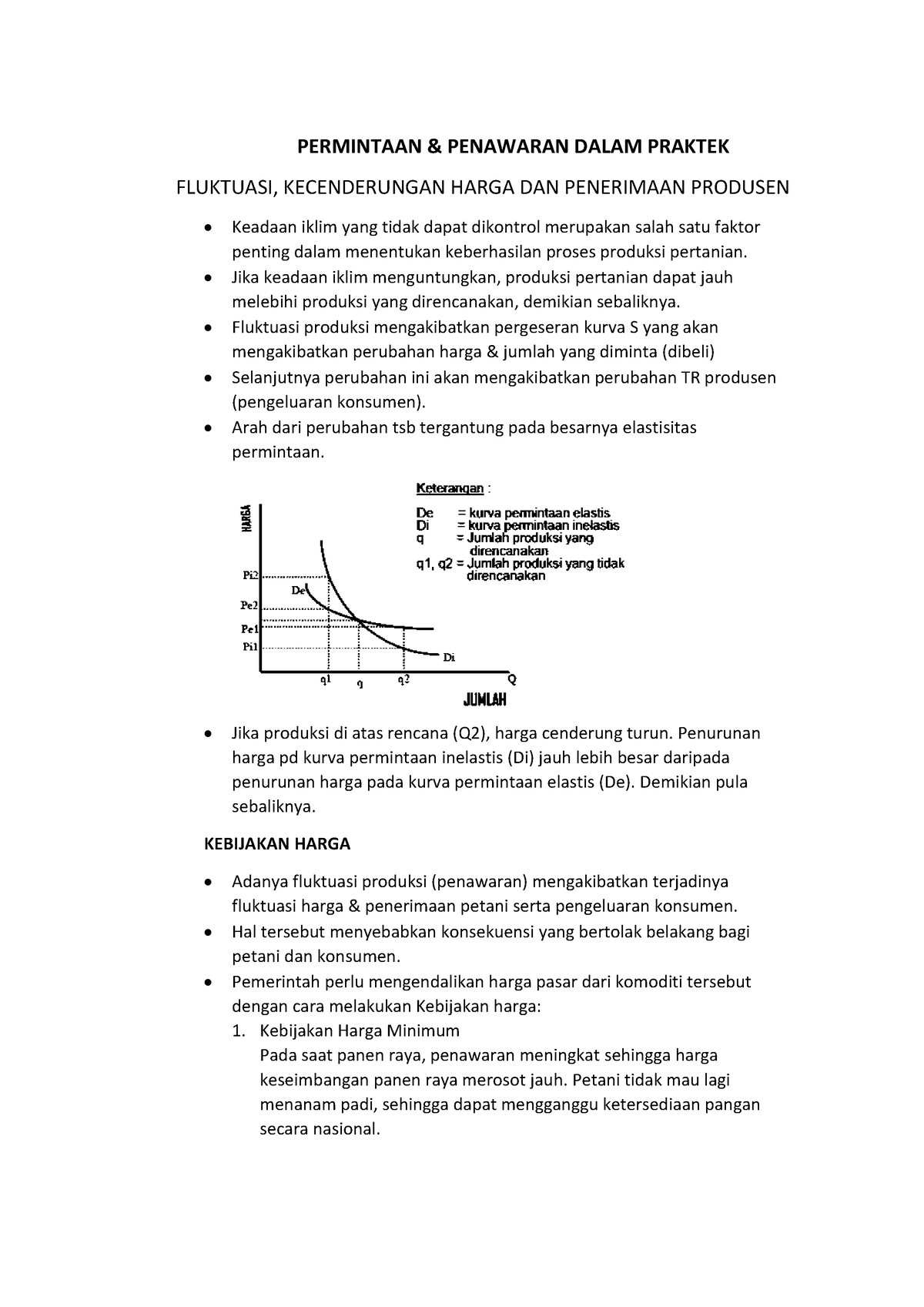 K5. Kebijakan Harga Maksimum Dan Minimum - PERMINTAAN & PENAWARAN DALAM ...