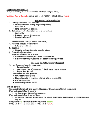 Part 3 Chap 13 Capital Investment Decisions - If the project will ...