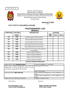 ROIforensickalbo - sample - Republic of the Philippines NATIONAL POLICE ...