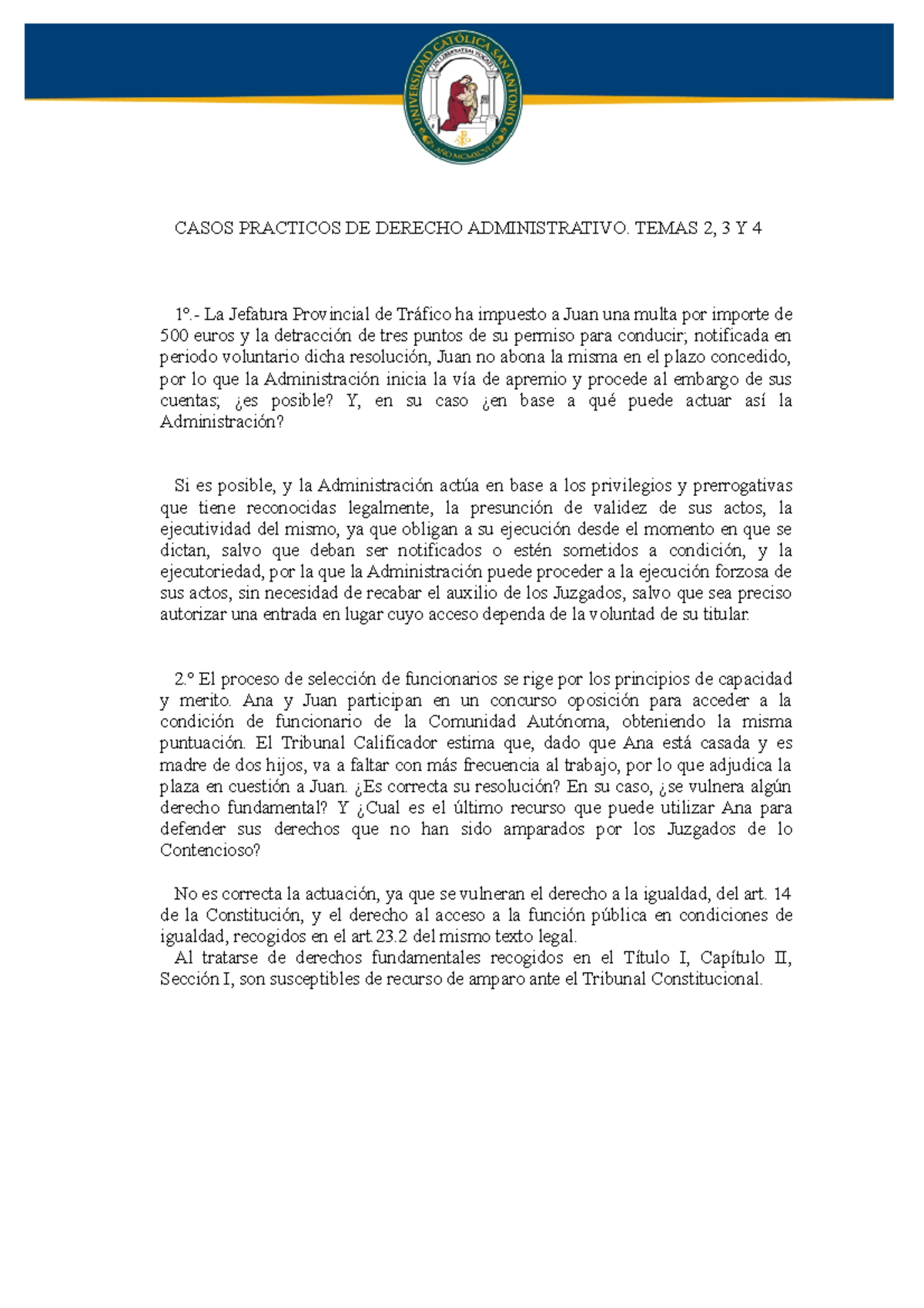 Casos Practicos TEMA 2, 3 Y 4 Resueltos - CASOS PRACTICOS DE DERECHO ...