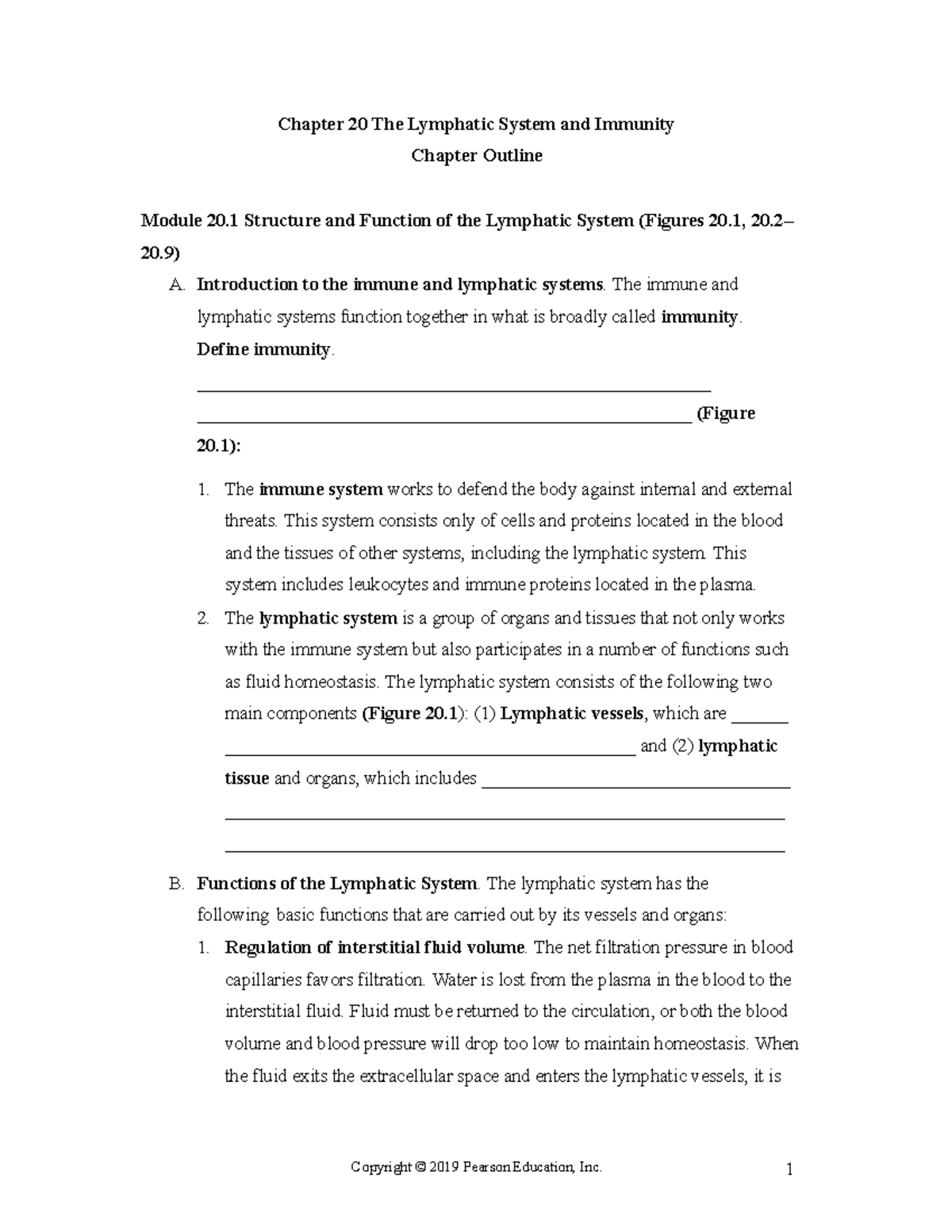 Chapter 20 Lymphatic System - Chapter 20 The Lymphatic System And ...
