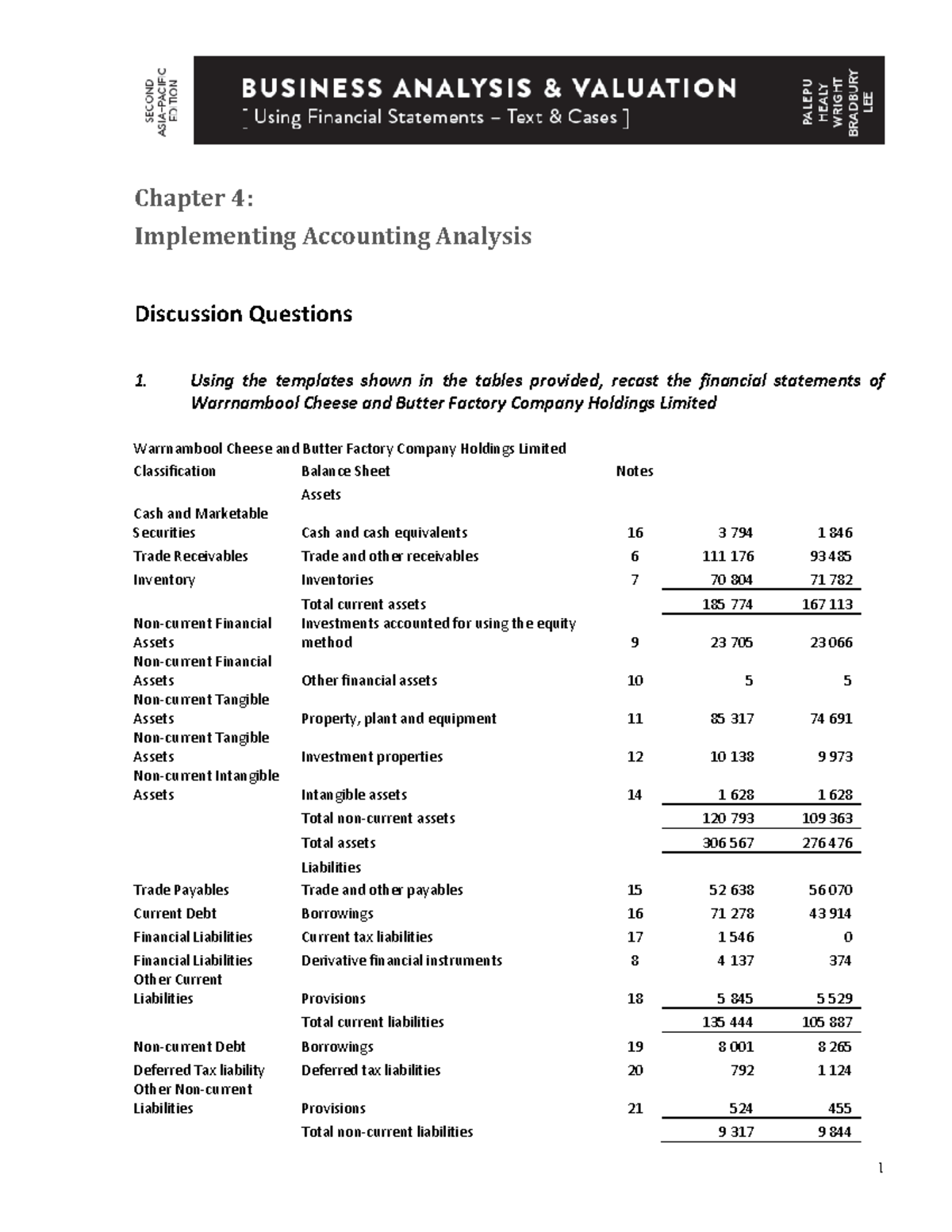 Answer Key For Textbook CH4 - 1 Chapter 4: Implementing Accounting ...