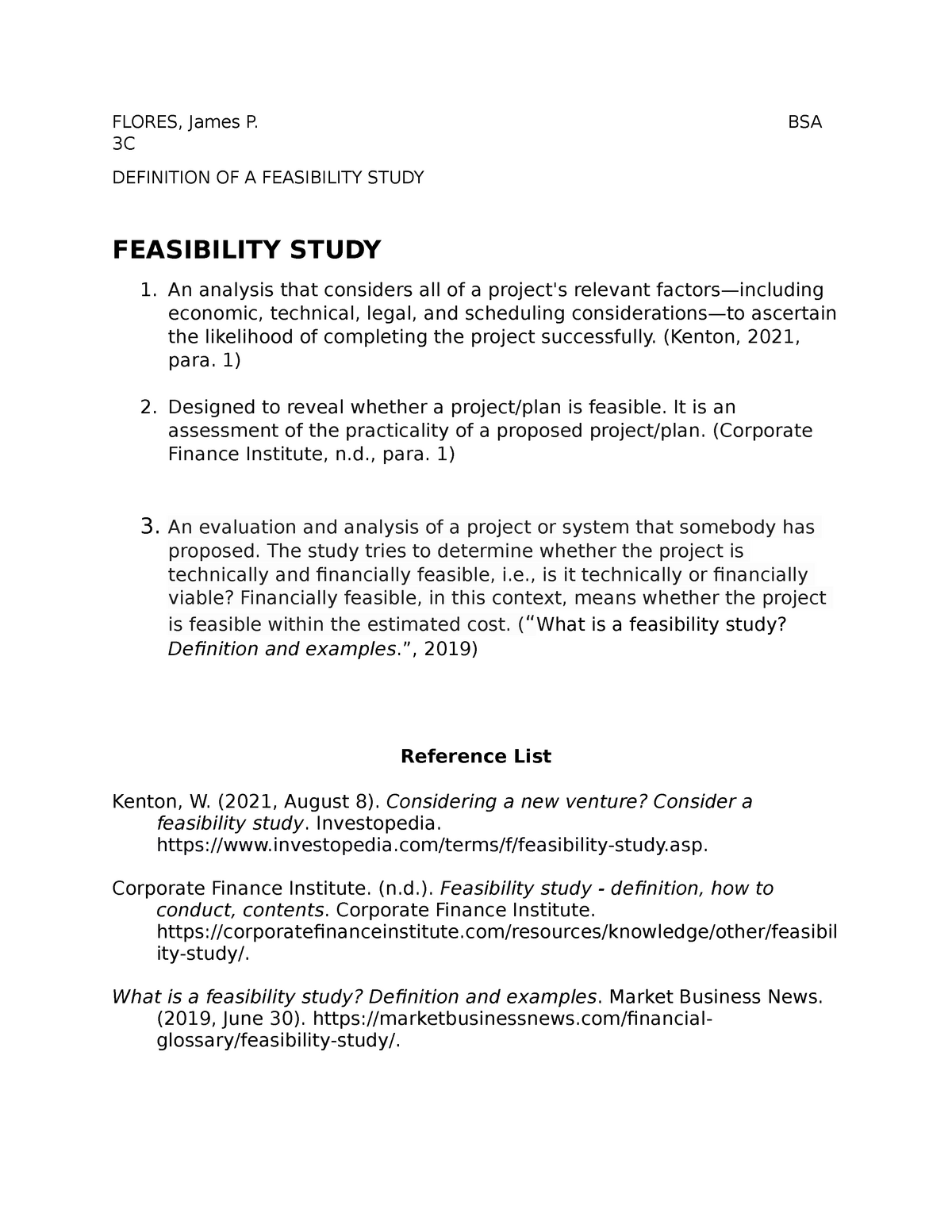 definition-of-a-feasibility-study-flores-james-p-bsa-3c-definition