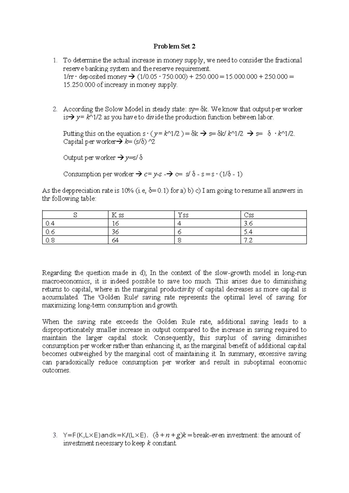 PS2 intermediate macroeconomics - Problem Set 2 To determine the actual ...