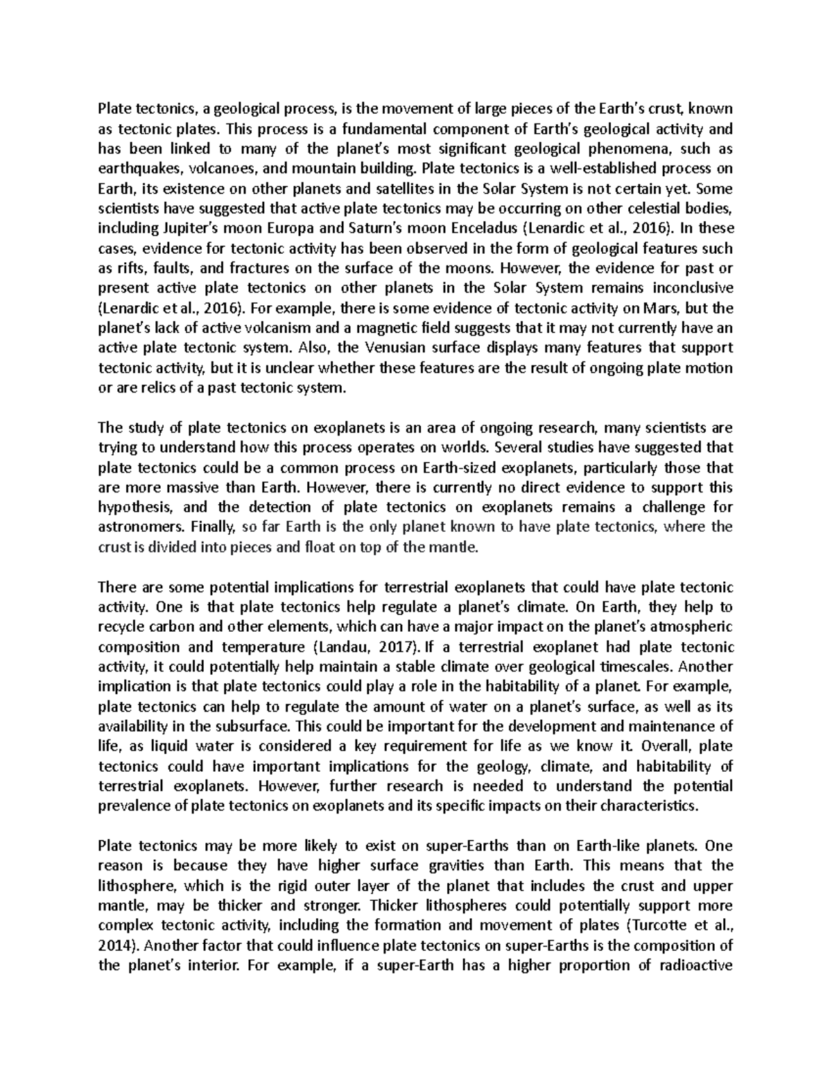 plate tectonics essay leaving cert