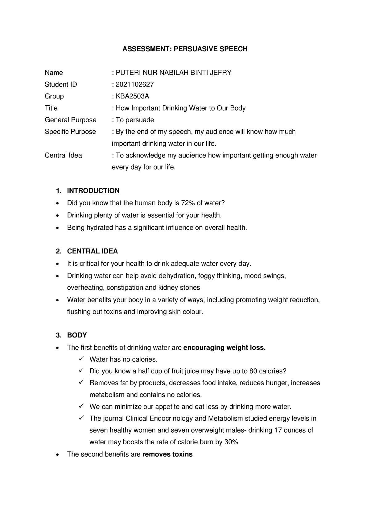 persuasive speech outline elc590