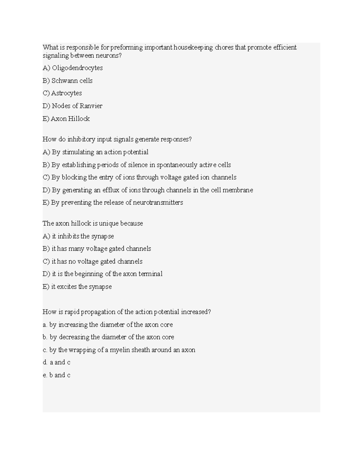 Exam 1 Student Questions What is responsible for preforming important