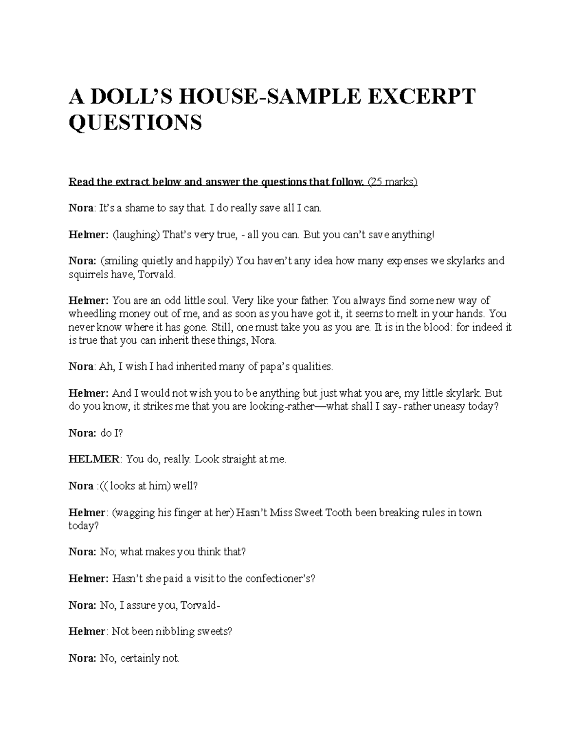 a-doll-s-house-excerpt-questions-a-doll-s-house-sample-excerpt